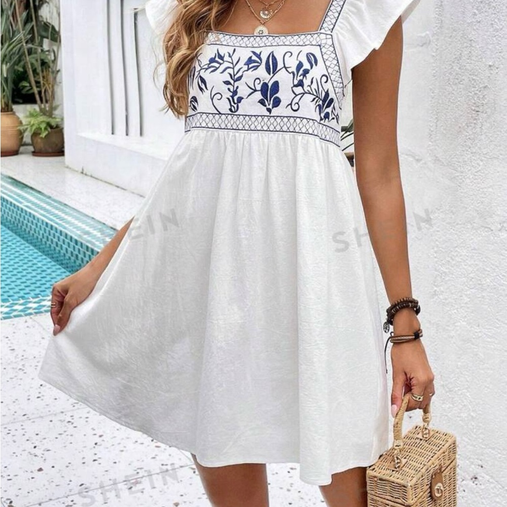 Patterned Summer Dress (L)